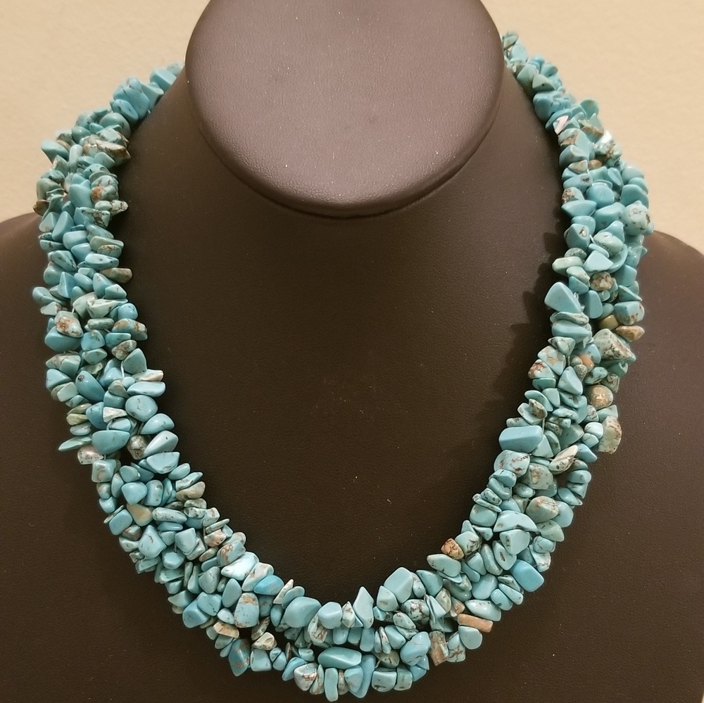 Turquoise Pebble Jewelry Set